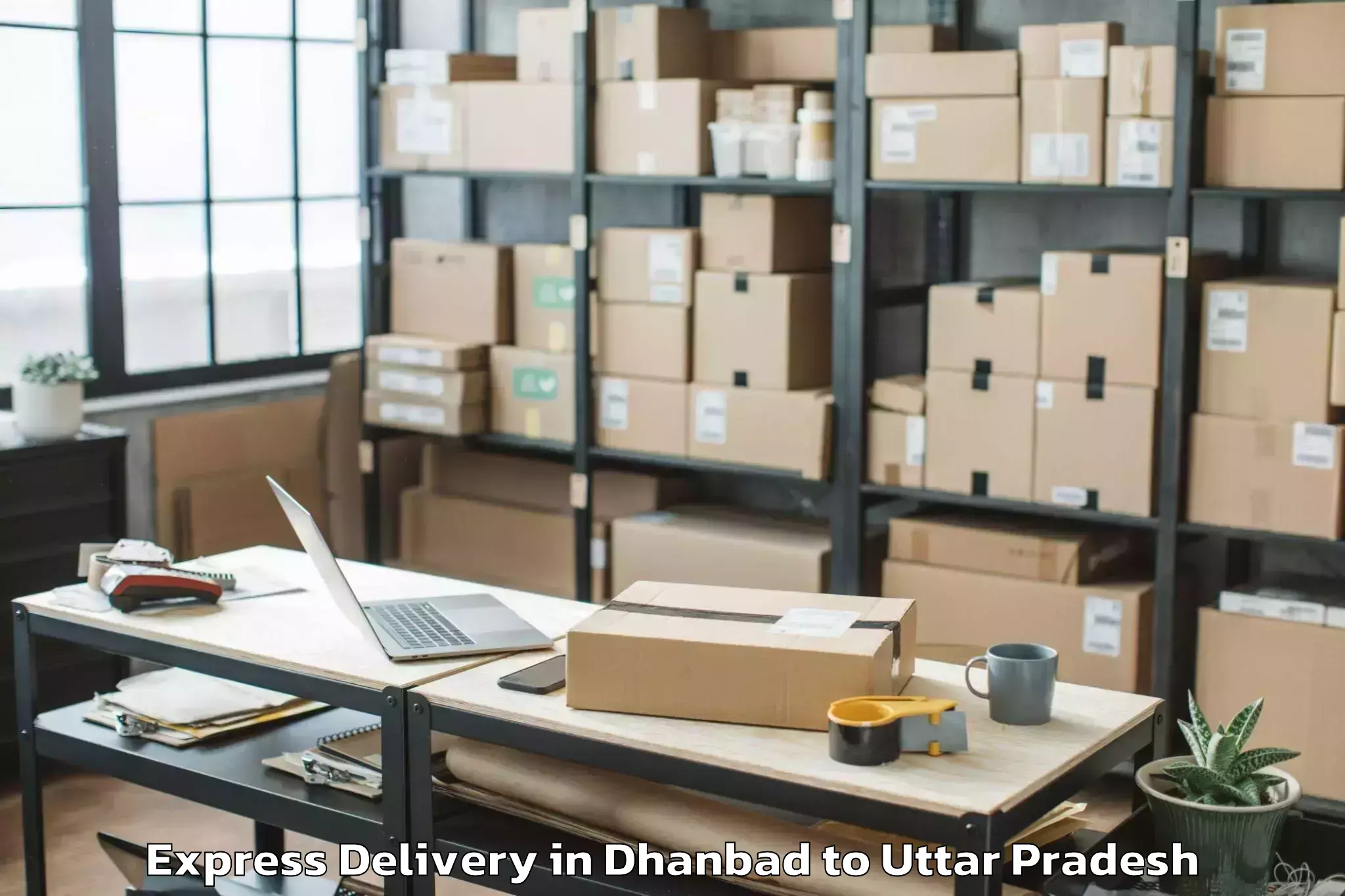 Top Dhanbad to Mariahu Express Delivery Available